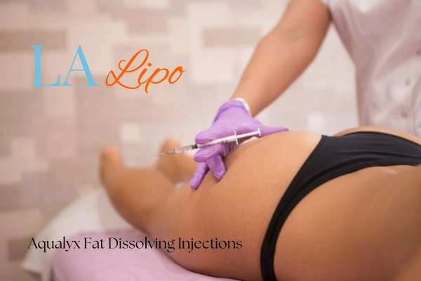 Woman having fat dissolving injections Chalk Farm on thighs