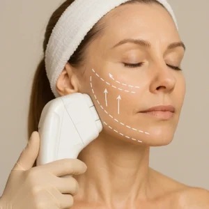 Woman having HI-FU to reduce wrinkles call LA LIPO Chalk Farm Now!