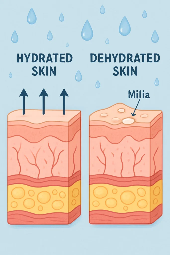 The importance of hydration and milia production Chalk Farm