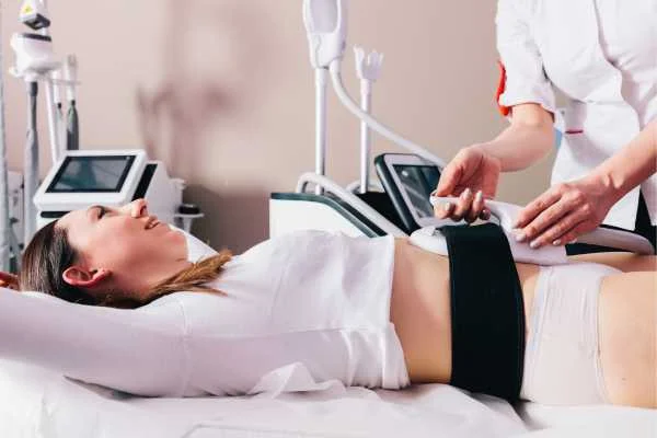 woman having body sculpting to help improve her body image and her mental health Chalk Farm
